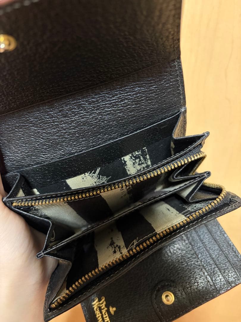 限界受験生 Vivienne Westwood 三つ折り財布 黒
