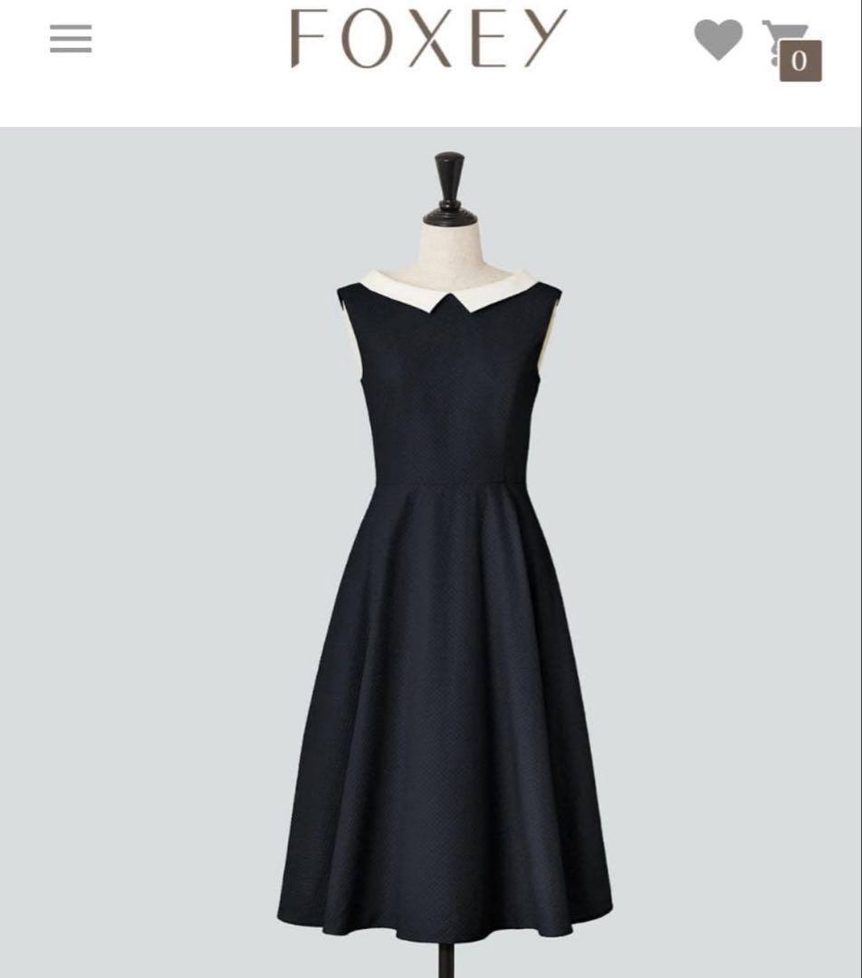 FOXEYDRESS/PETITNOIRALICE濃紺38極美品クリーニング済み