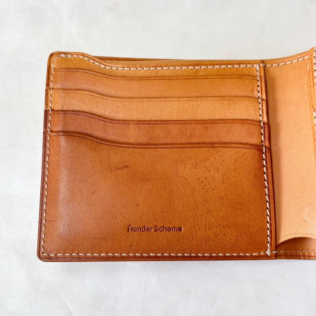 【美品】　エンダースキーマ　half folded wallet カウレザー