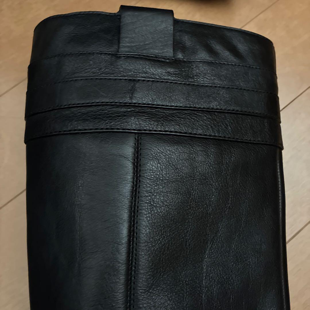 COACH コーチ　ロングブーツ レザー　ブラック　バックル付き　7.5