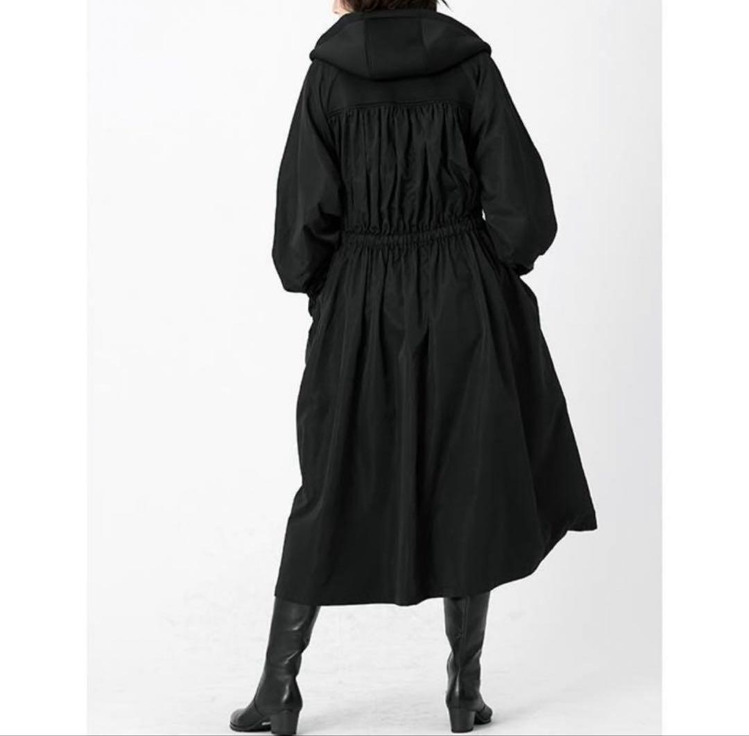 【美品】SPECCHIO スペッチオ　異素材ロングブラックコート　ボンディング