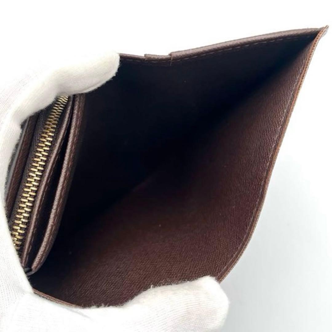 【極美品】ルイヴィトン ダミエ ポルトモネ ビエ トレゾール ブラウン 折り財布