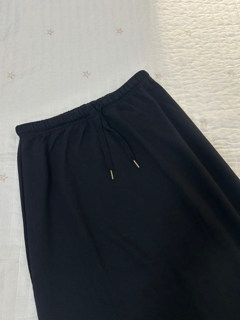 フー様　ピンクハウス　スウェット　スカート　総ゴム　ワッペン　黒　ロゴ