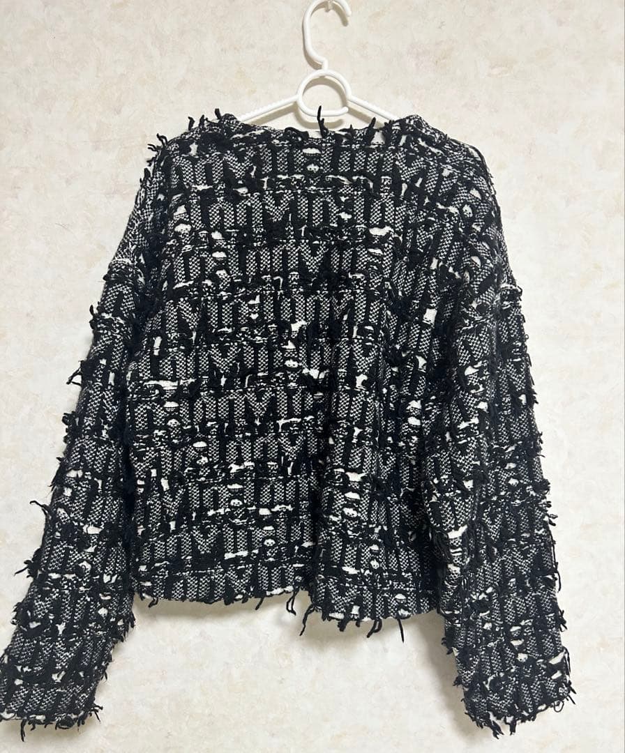 LANVIN en Bleu ジャガードロゴジャケット　黒