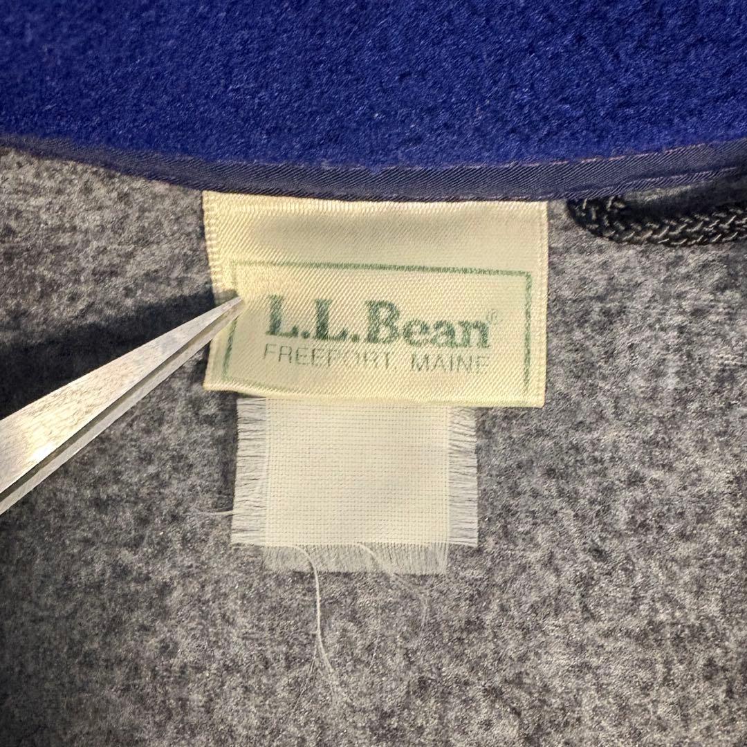 80s L.L.Bean ハーフジップ ボアフリース ドローコード 短丈 USA