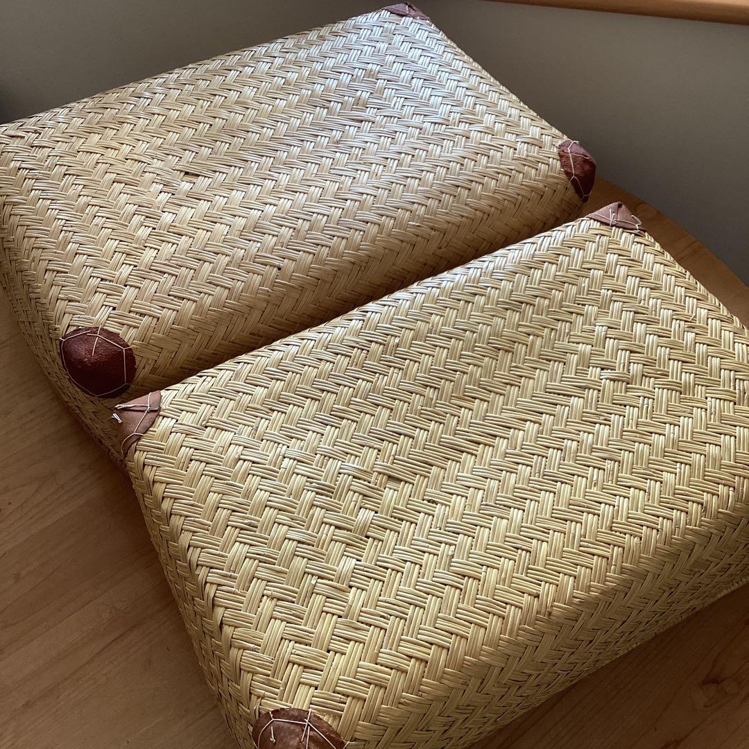 竹行李　鳥越の竹細工　すず竹　約40cm×60cm 高さ24cm