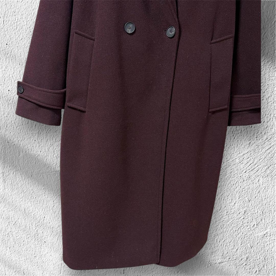 ZARA ソフトオーバーサイズコート　バーガンディ L