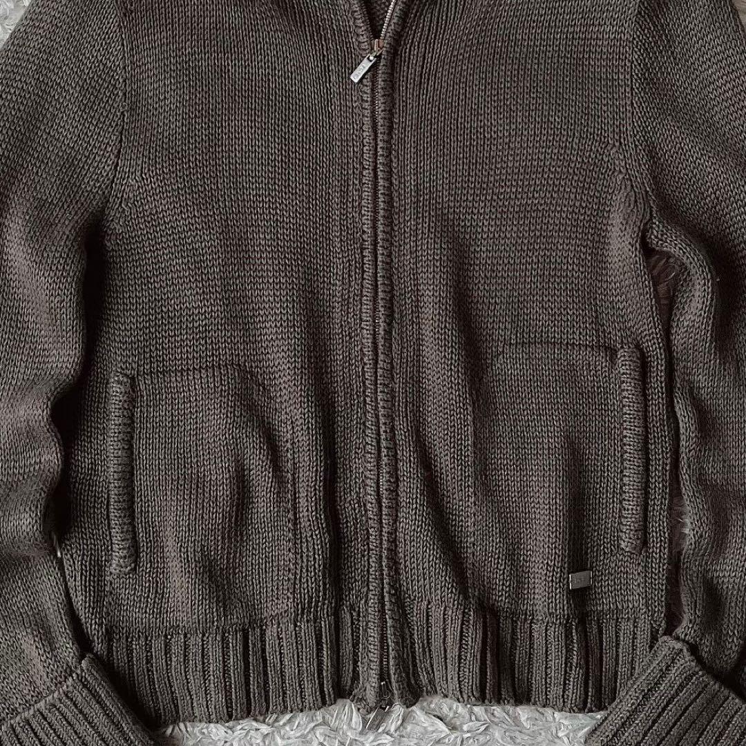 【美品】フォクシー フーディーリネンパーカー ジップアップカーディガン