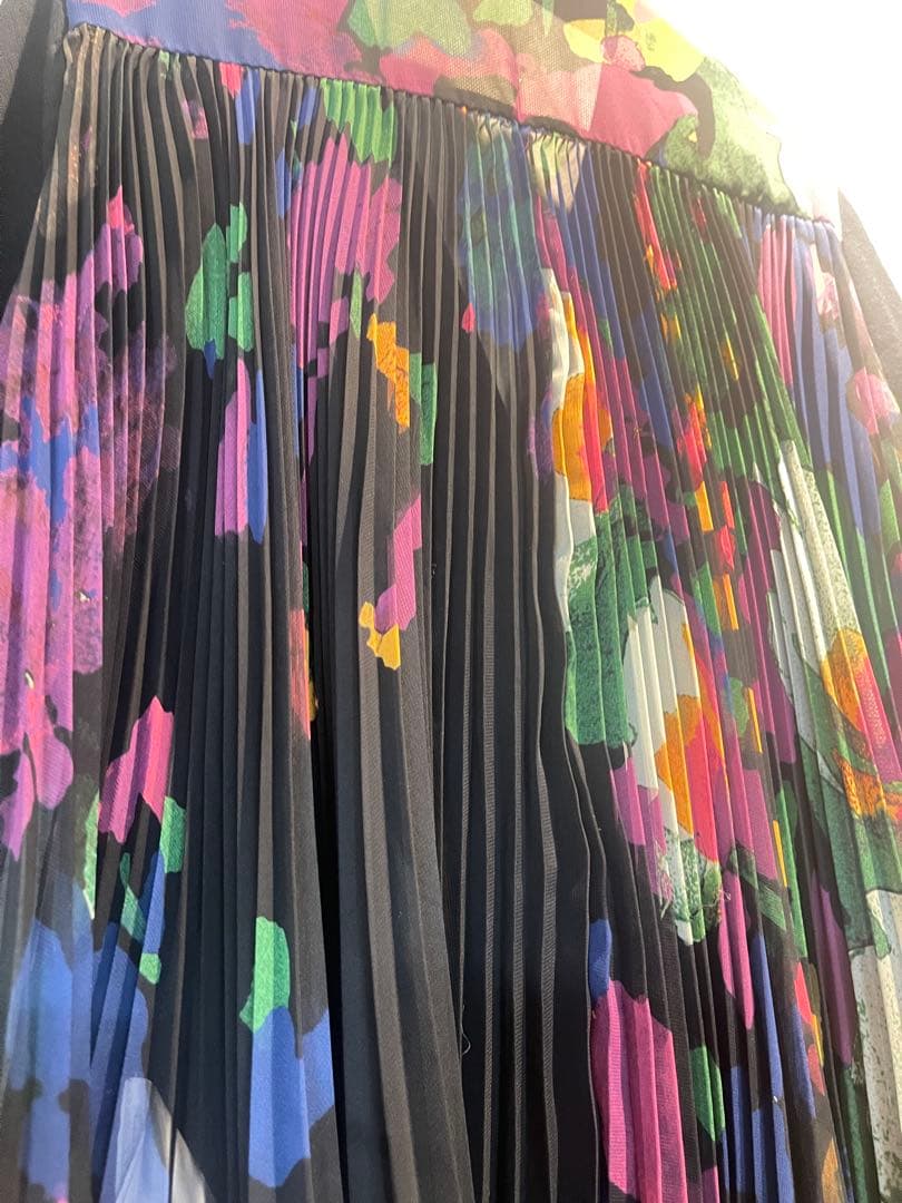トップス Sacai FloralPrint x CottonKnitCardigan