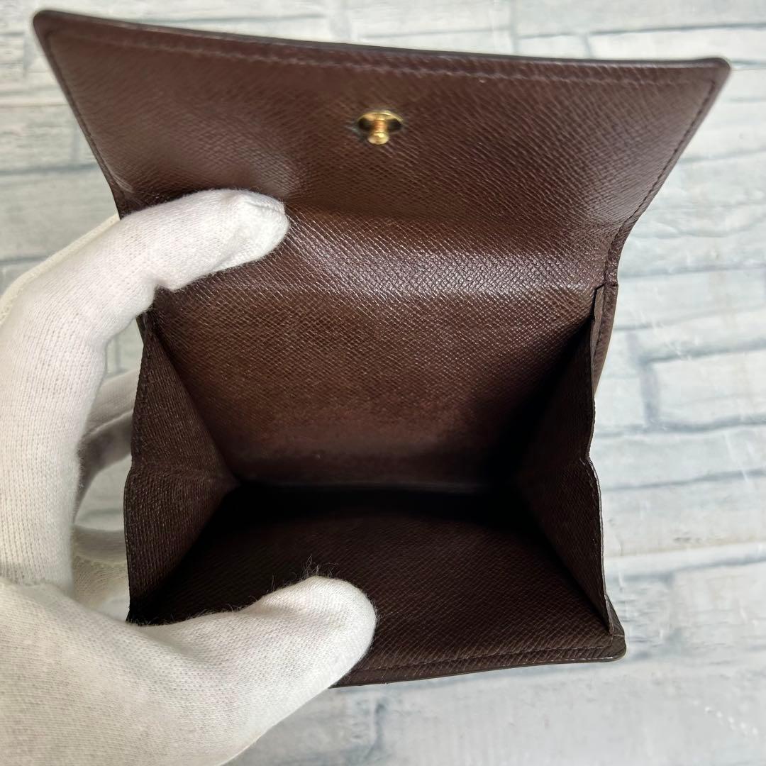 美品　50 ルイヴィトン 二つ折り財布　Wホック ダミエ　hw2