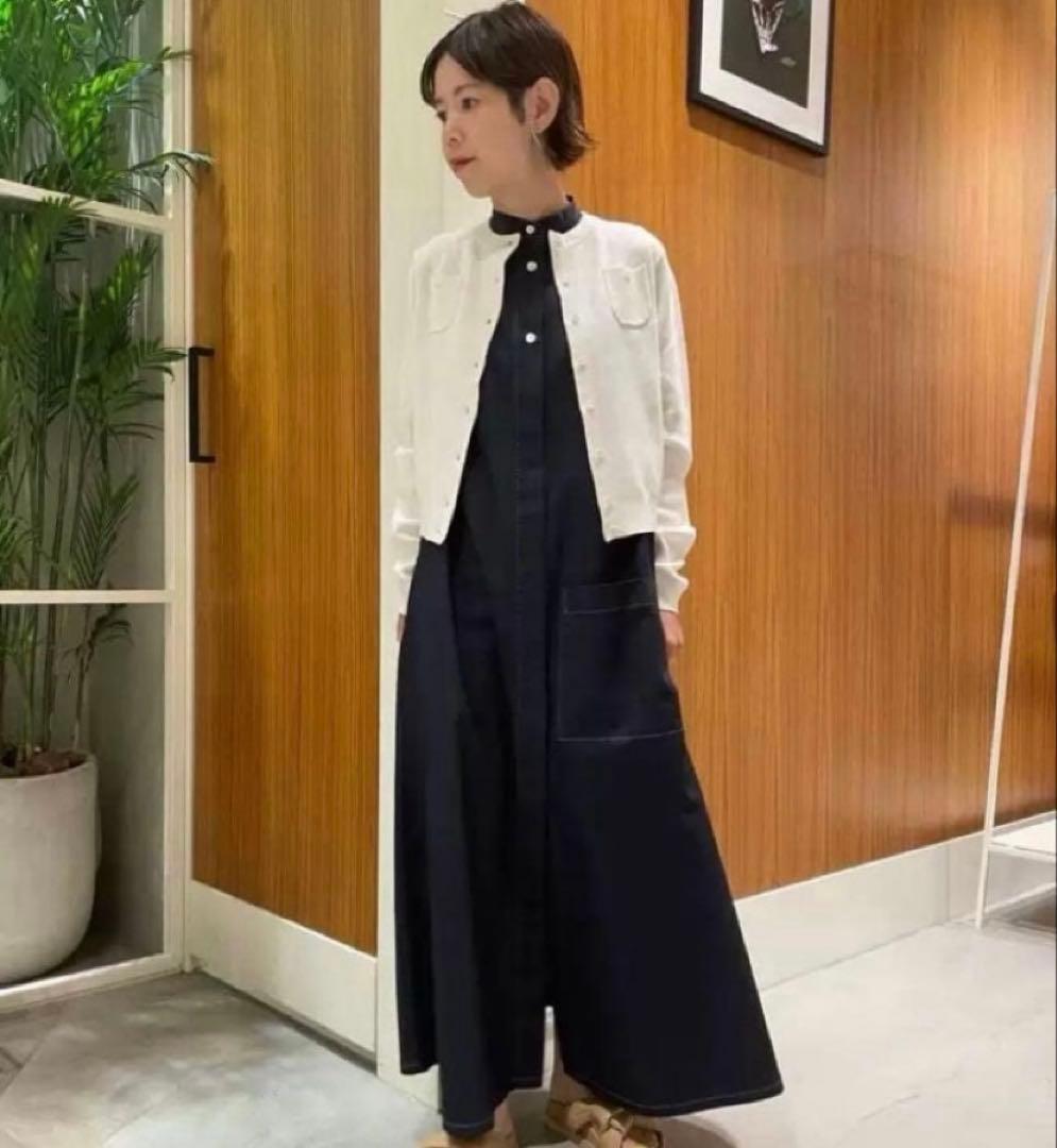CABAN コットンカシミヤ　クルーネック　カーディガン