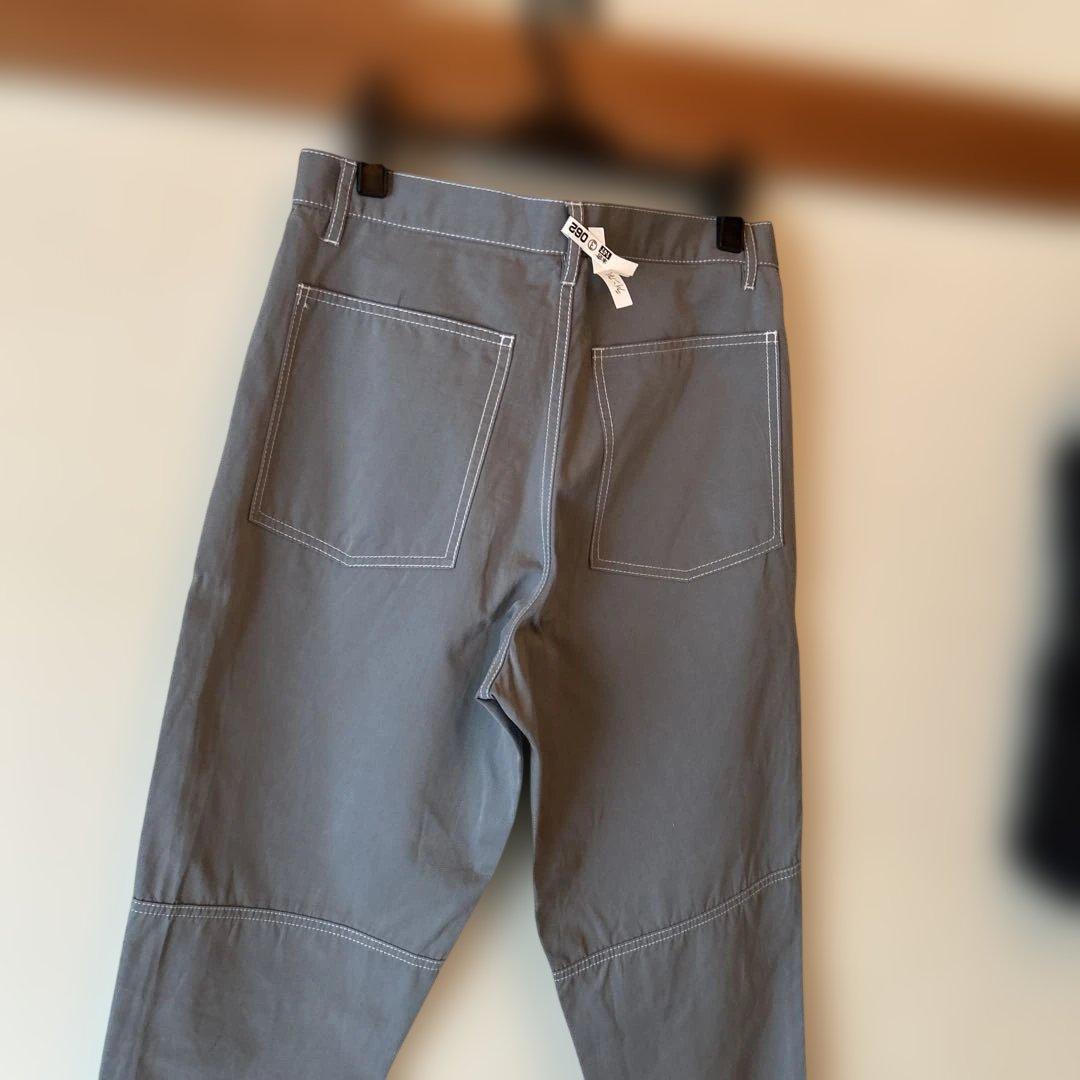 コムデギャルソンシャツ8部丈クロプッドパンツ。xsサイズカラーライトグレーブル。