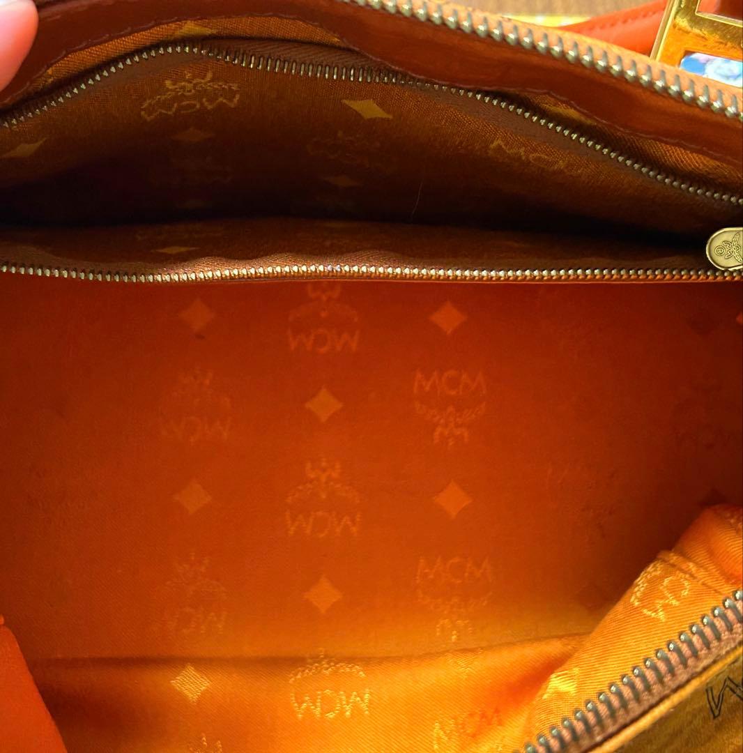 MCM モノグラム ヴィセトス柄 ハンドバッグ ミニボストン ベルト無し