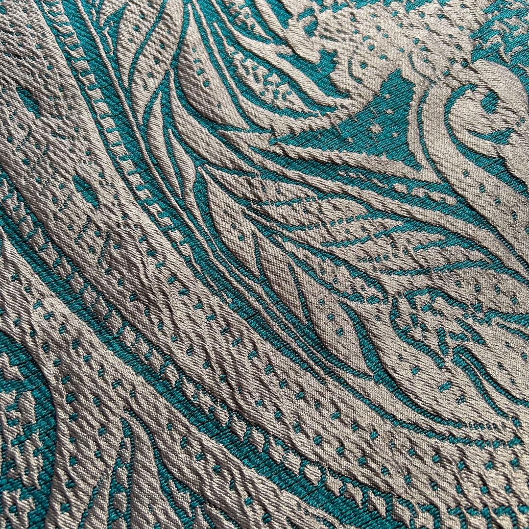 【高級】ETRO ジャガード織 ストール ペイズリー シルク混 イタリア製