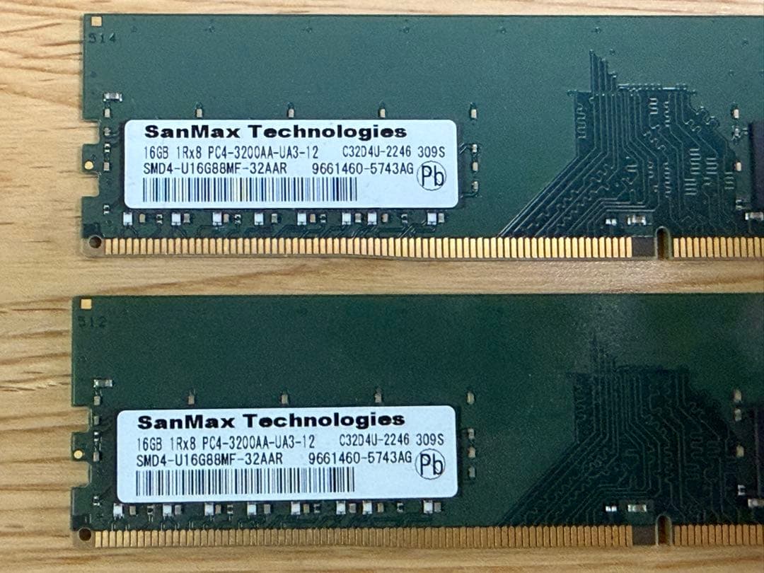 SanMax 16GB DDR4 3200MHz メモリ