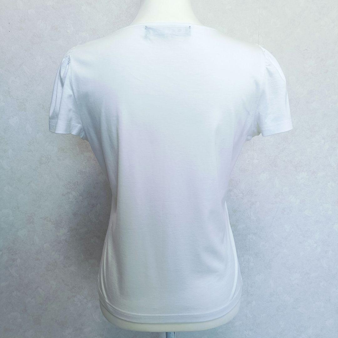 M’S GRACY エムズグレイシー 立体モチーフ カットソー 40 白Tシャツ