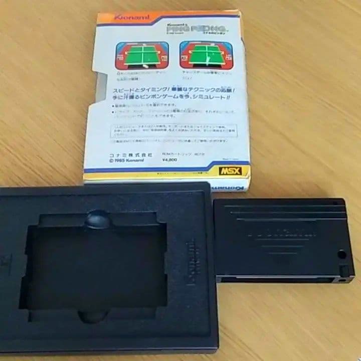動作確認済み！ 箱付き！ MSX konami ゲームカセット コナミのピンポン
