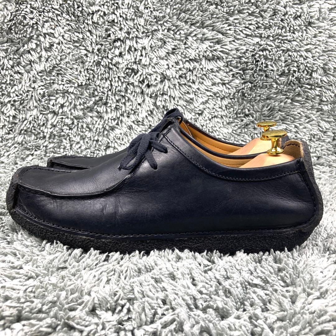 【 大人気 】美品27.5 クラークス ナタリー ワラビー 本革　黒 ブラック