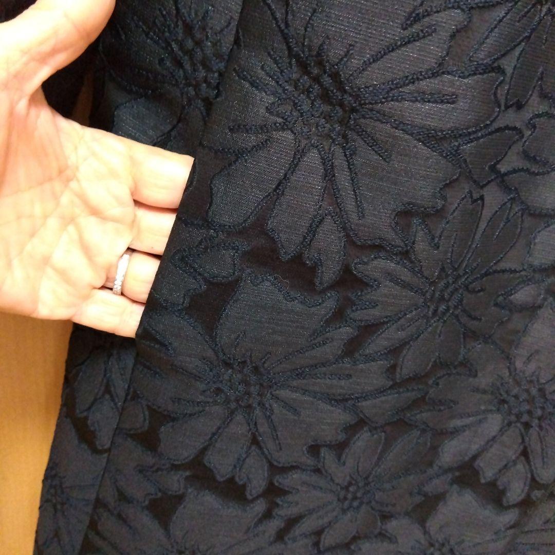 近年物・未使用★ピノーレ PINORE ジャガード織 スプリングコート 冠婚葬祭