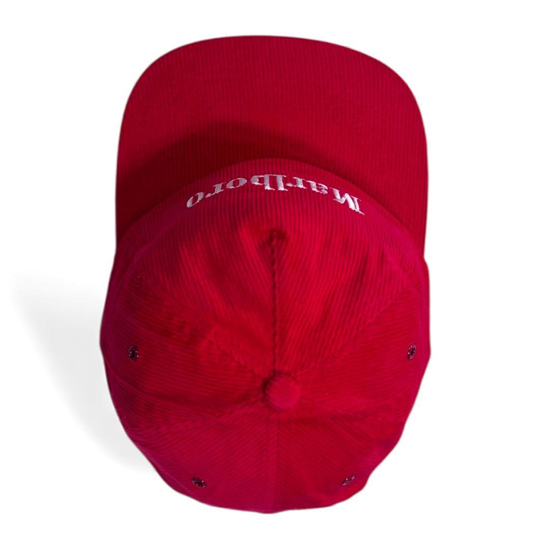 コーデュロイ キャップ CAP Marlboro マルボロ 刺繍ロゴ アイレット