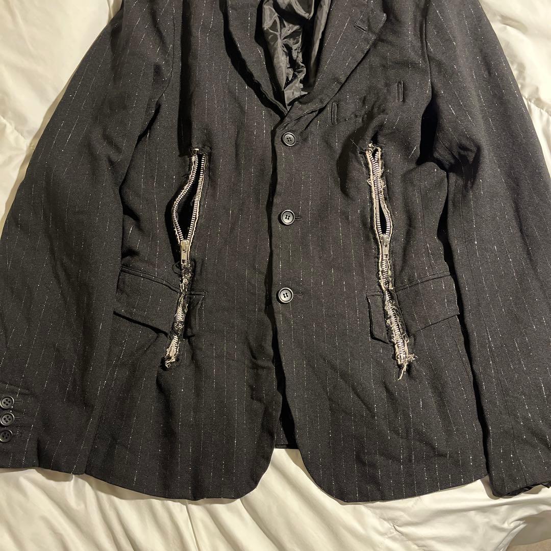 BlackCommedesGarcons 縮絨 zip Jacket