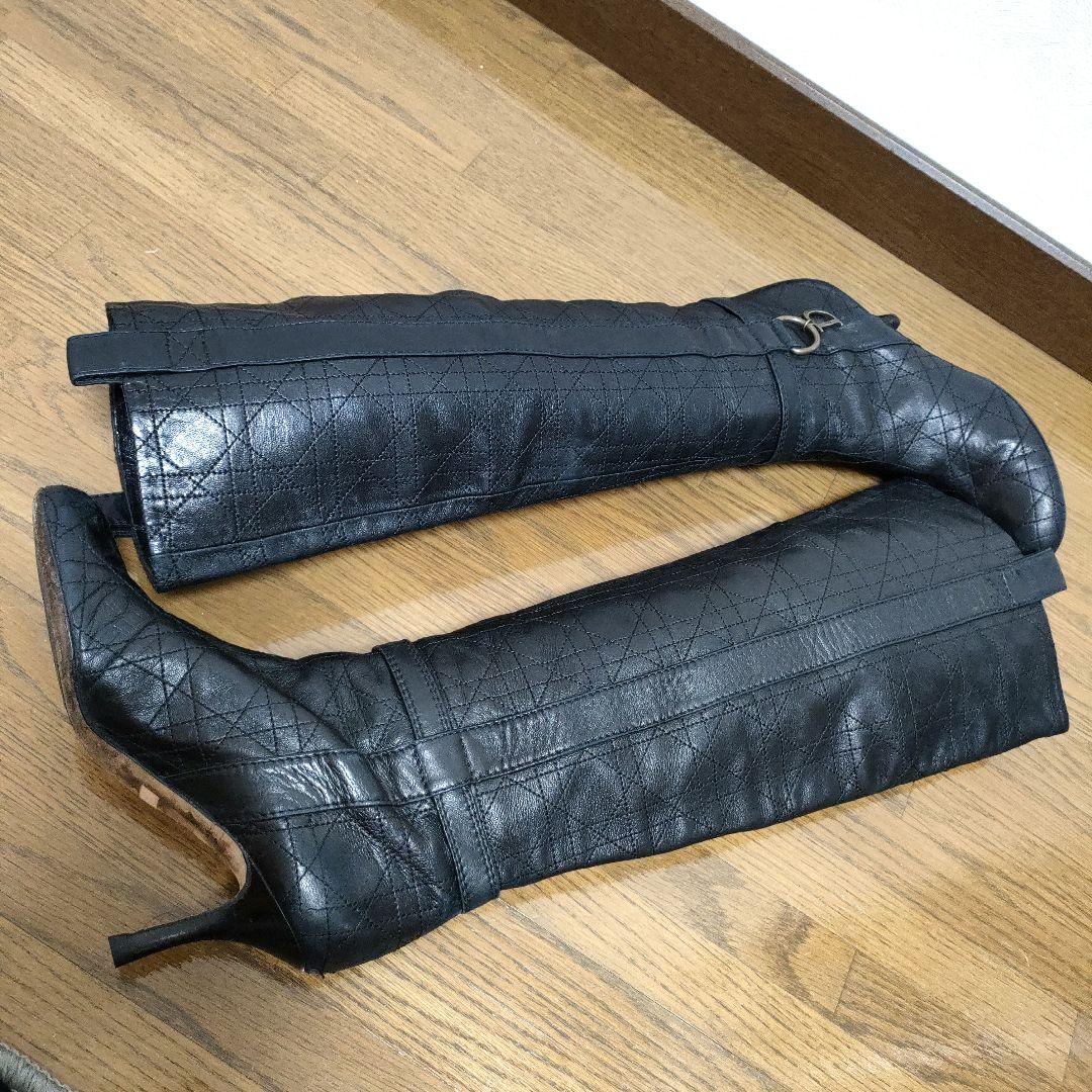 良品！ChristianDior　ロングブーツ　レザーシューズ　ディオール　36