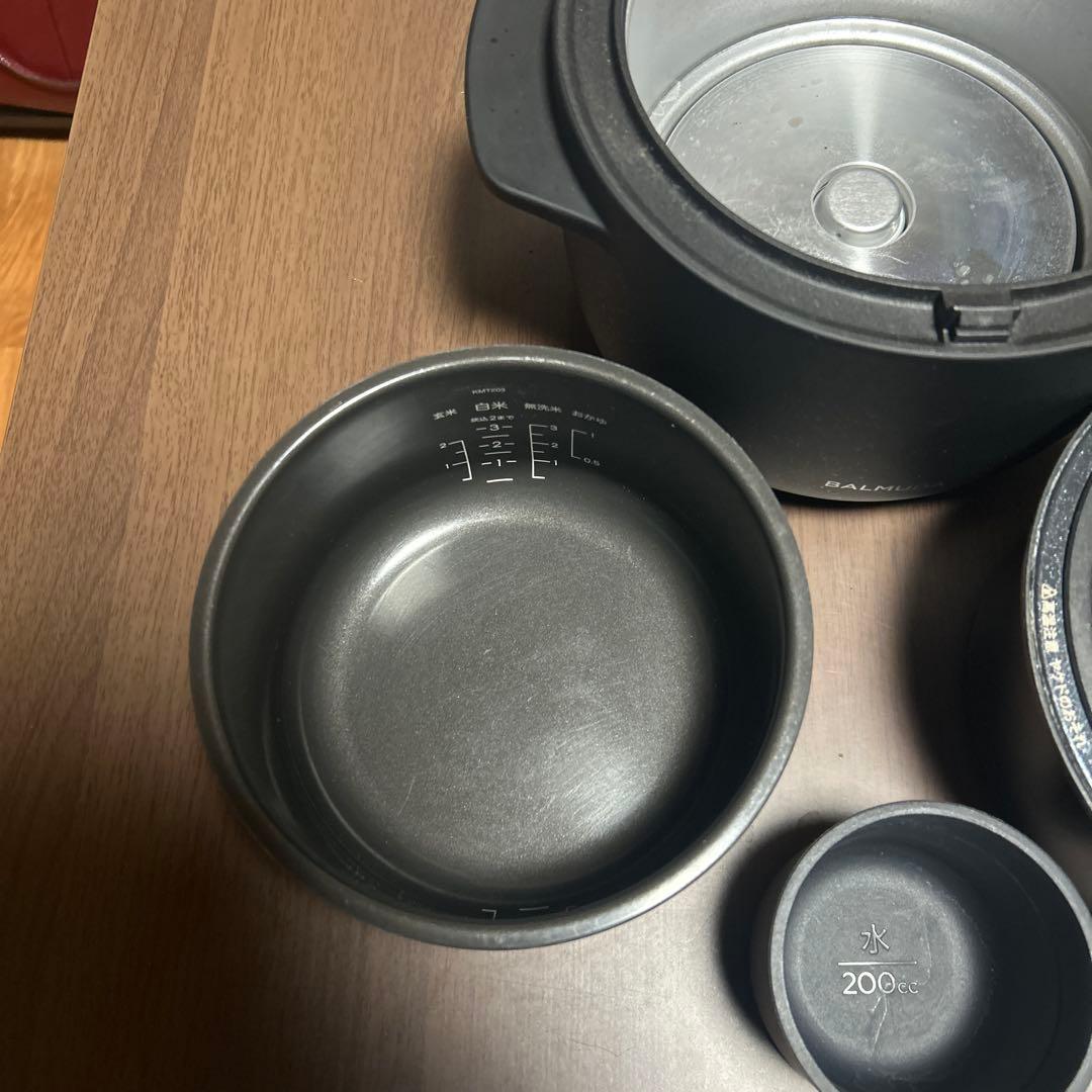 【美品】BALMUDA The Gohan K03A-BK 炊飯器 3合炊き