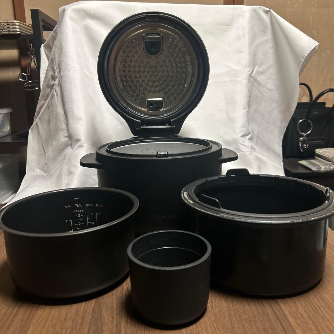 【美品】BALMUDA The Gohan K03A-BK 炊飯器 3合炊き