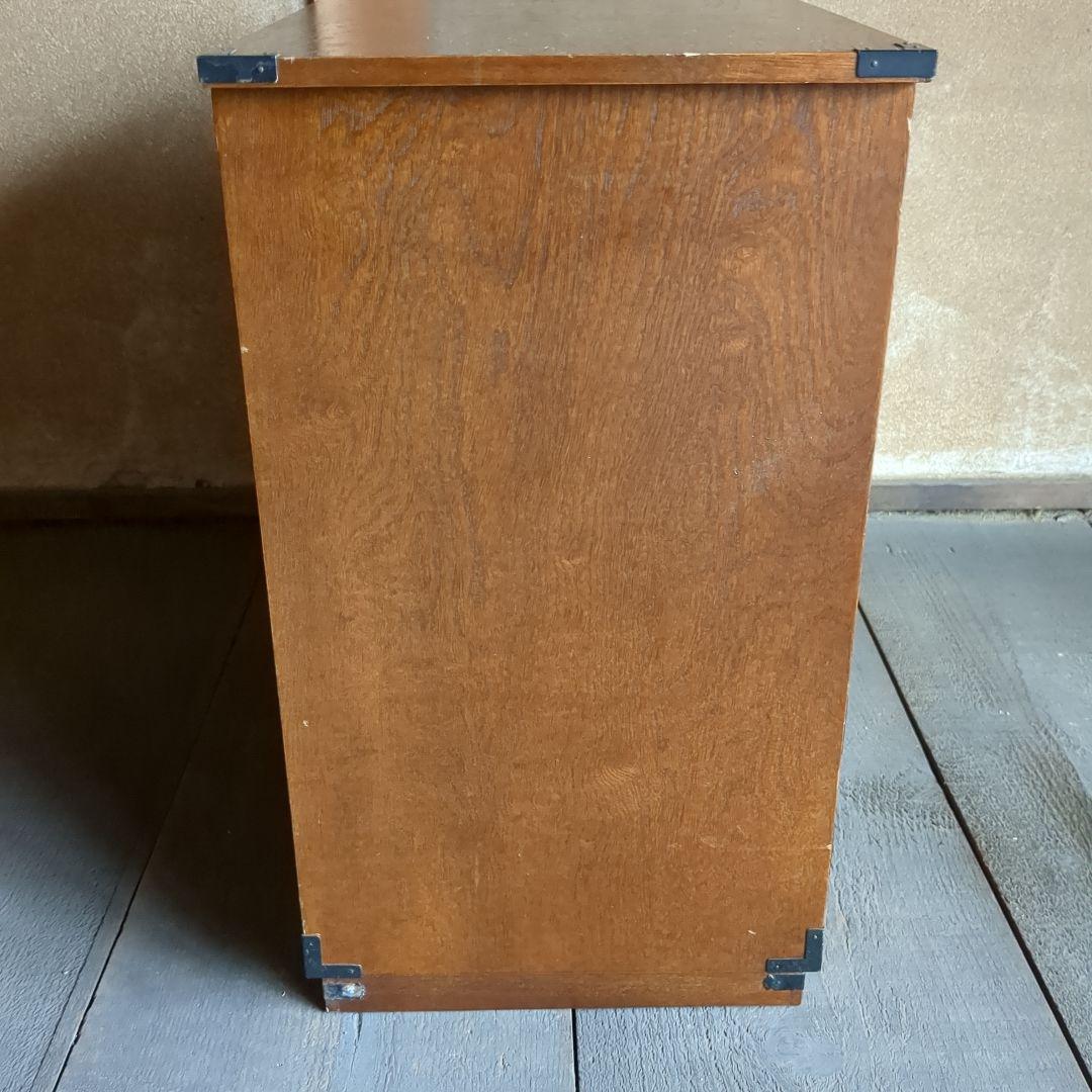 【値下げ】茶箪笥　和箪笥　収納棚　小箪笥　ガラス扉付き　レトロ　茶棚