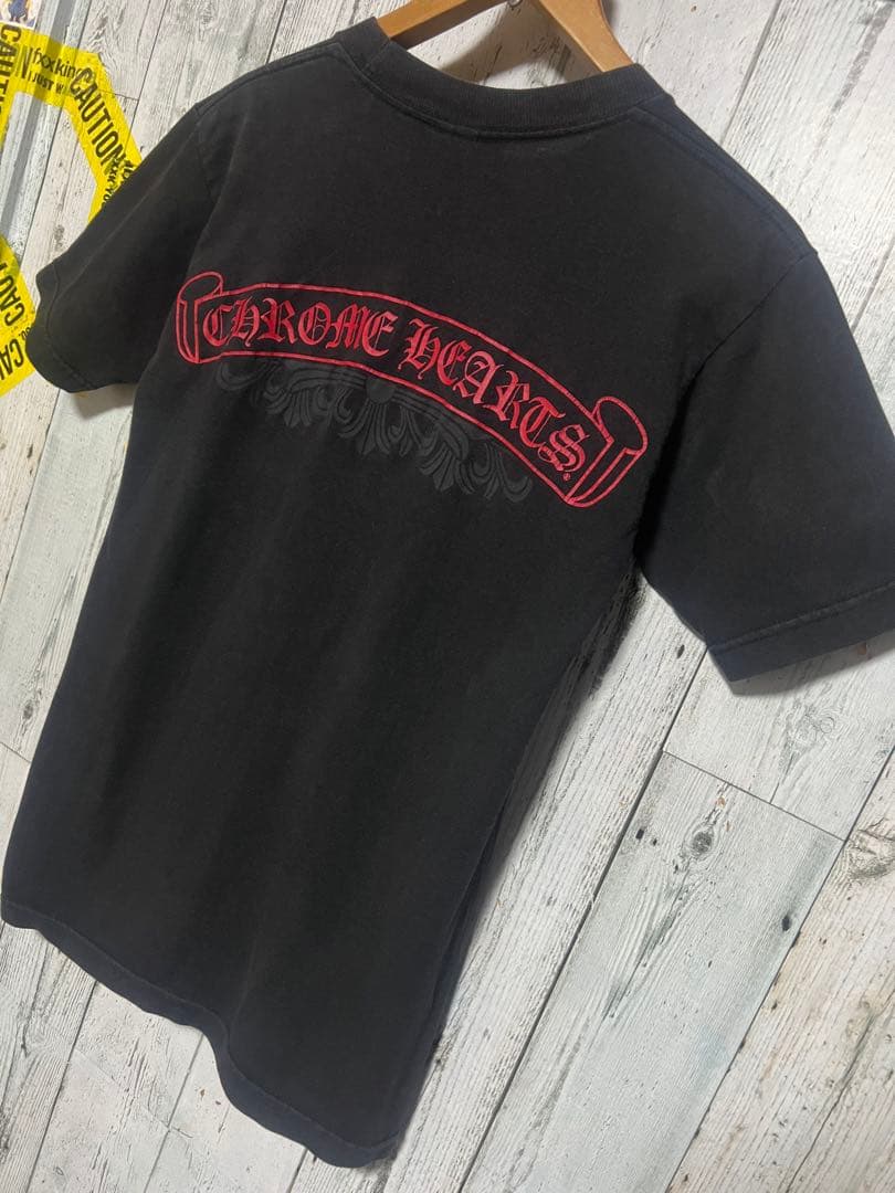 Chrome Hearts Tシャツ フローラルクロス 赤 ラベル クロムハーツ