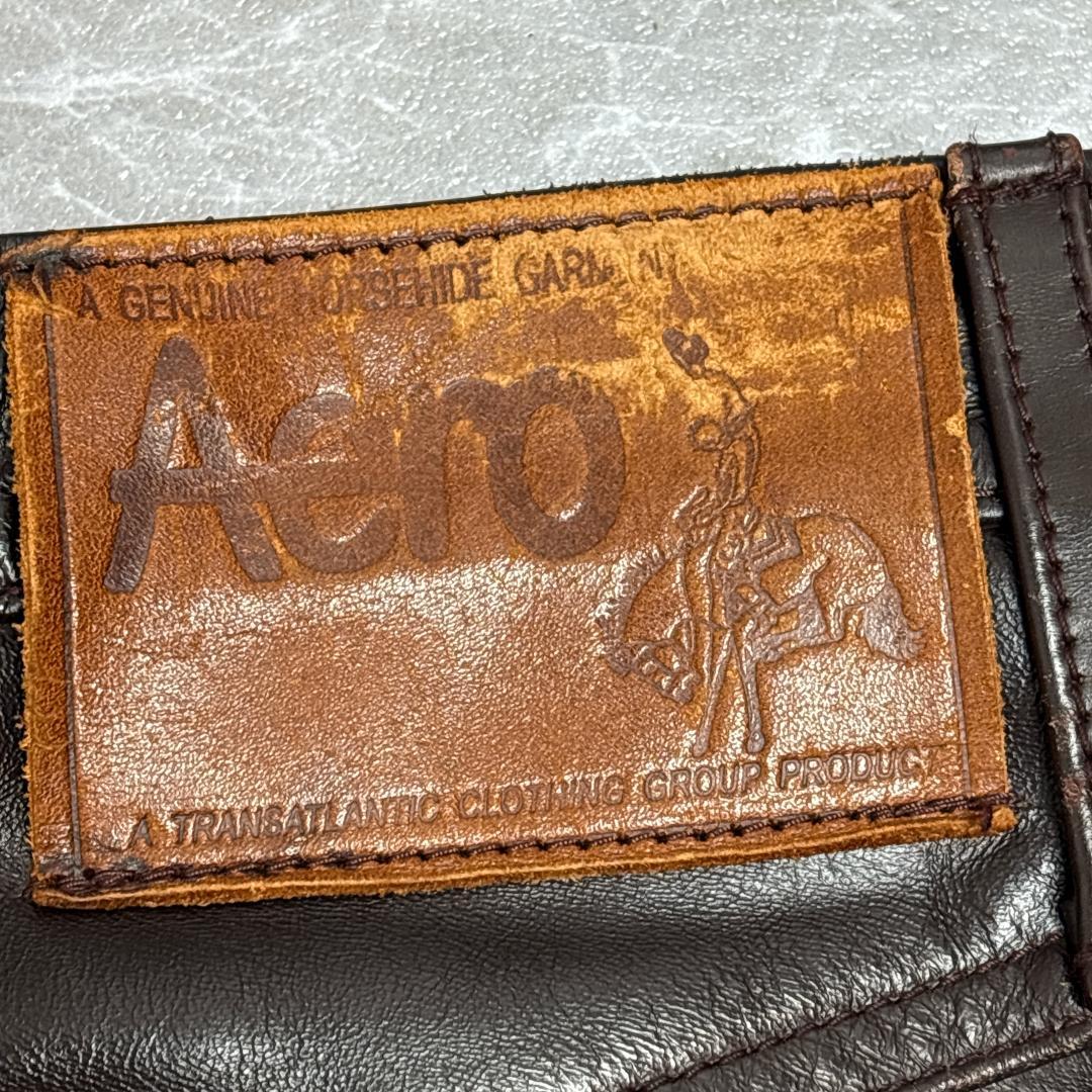 最高級 AERO LEATHER ホースハイド レザーパンツ 馬革 一枚 30