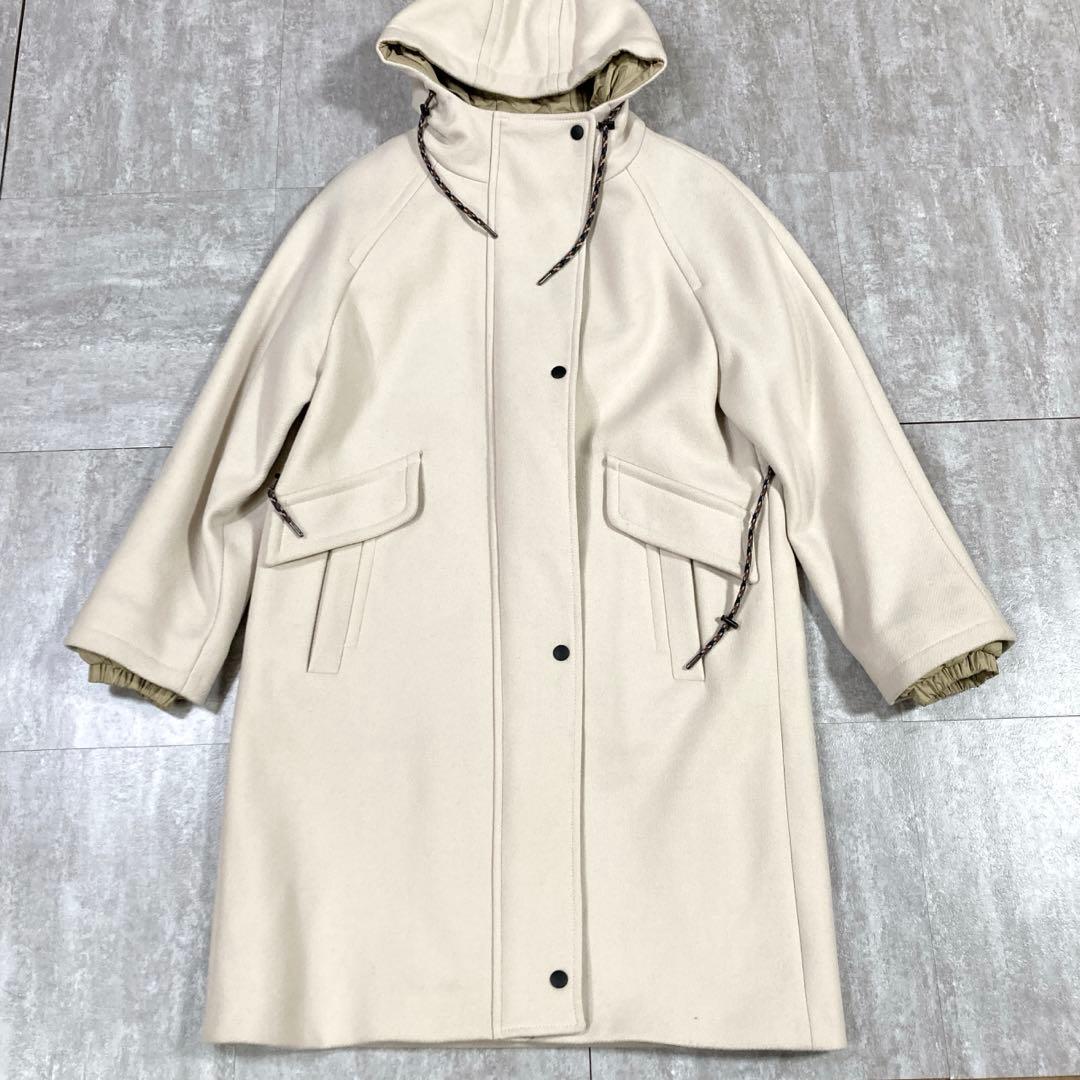 定価6万円⭐️未使用級　TRENCH & COAT フーディロングコート　38