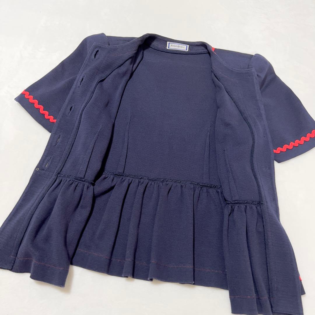 Yves Saint Laurent カーディガン ニット 半袖 ヴィンテージ