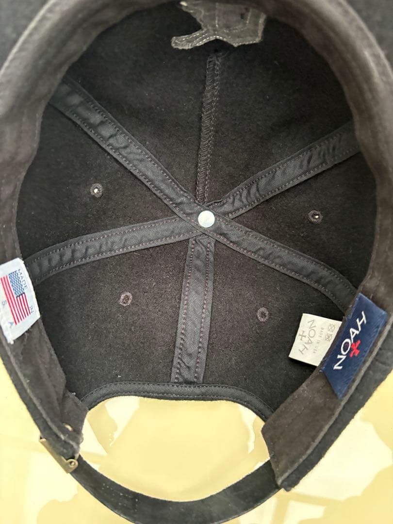 希少 NOAH ノア Nロゴ キャップ ブラック MADE IN USA ウール