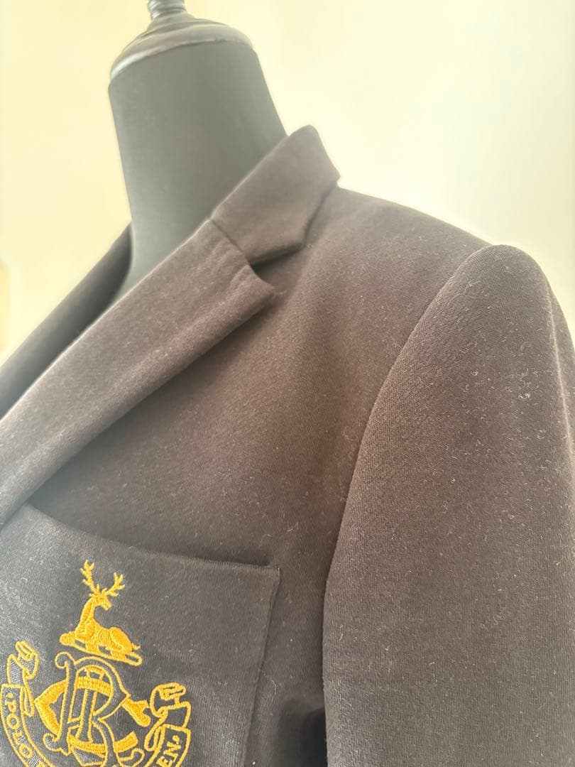 Polo Ralph Lauren 黒ブレザー ゴールド刺繍 ポケット付き