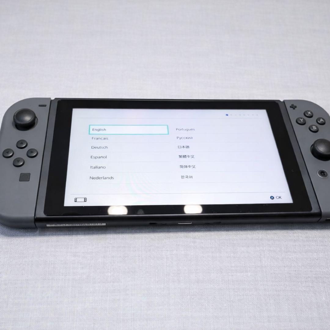 Nintendo Switch 本体 グレー 完品 動作確認済 ジャンク 箱あり