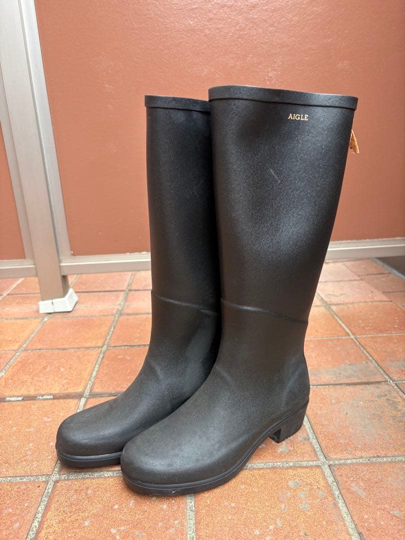 AIGLE エーグル レインブーツ　ブラック　37サイズ