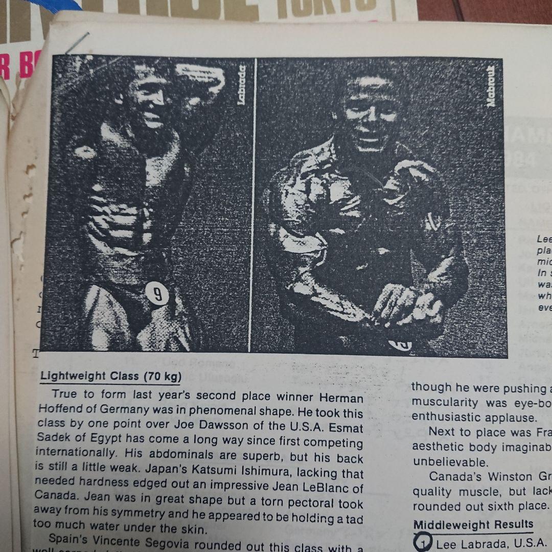 Mr.universe 1986 Tokyo プラス資料