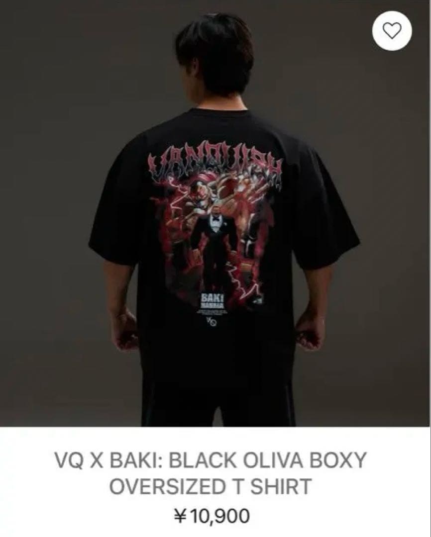 VANQUISH FITNESSx刃牙　ボクシーオーバーサイズTシャツ