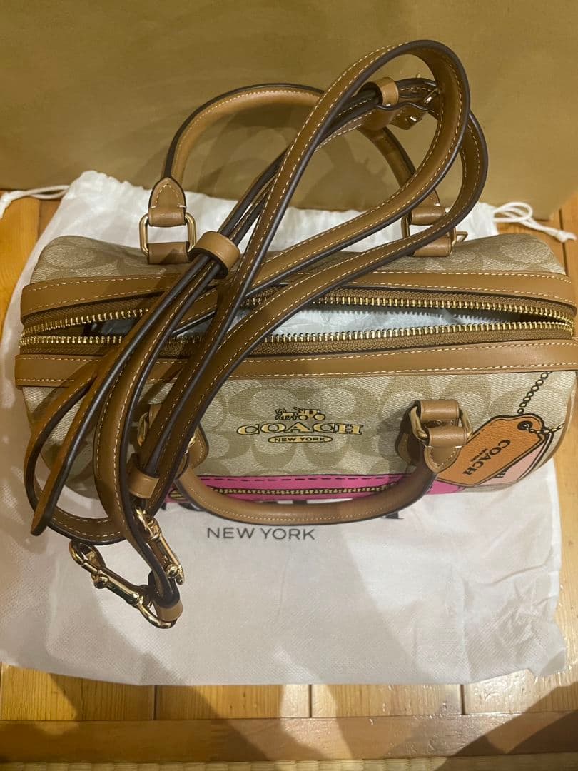 Coachローアン騙し絵シグネチャーロゴ2wayサッチェル