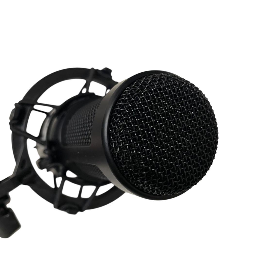 美品audio-technica コンデンサーマイク ブラック ショックマウント