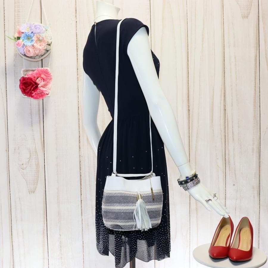 TED BAKER ビジューワンピース S ネイビー シアースカート