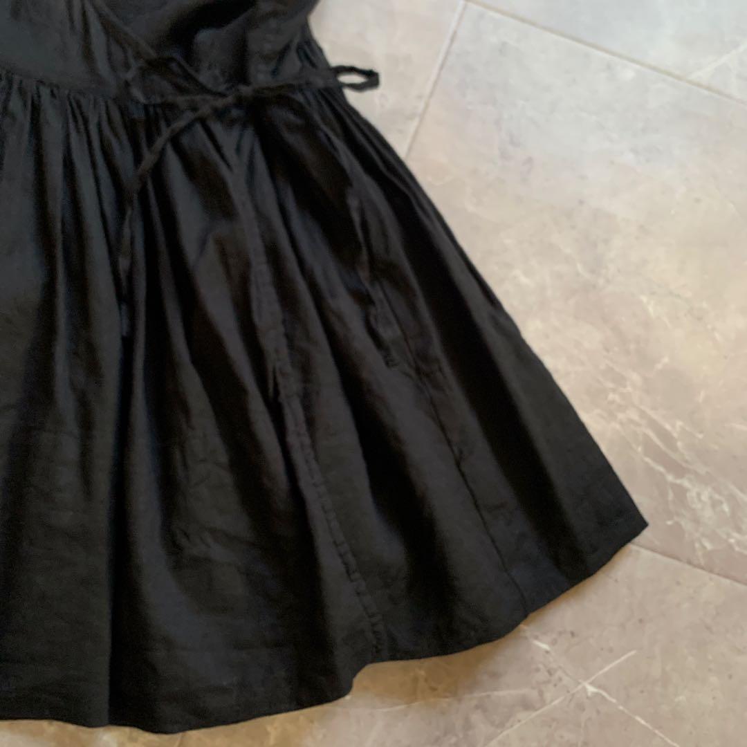 【美品】 BEAMS BOY コットンリネン カシュクール キャミソール　黒