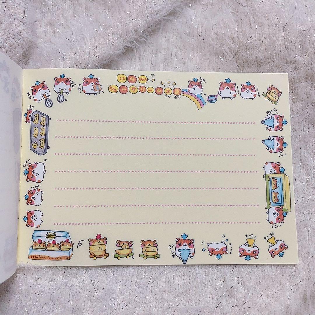 平成　レトロ　メモ帳　ハムちゃんシュークリーム工房
