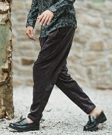 CAMBIO コーデュロイ バルーン テーパード パンツ Lサイズ カンビオ
