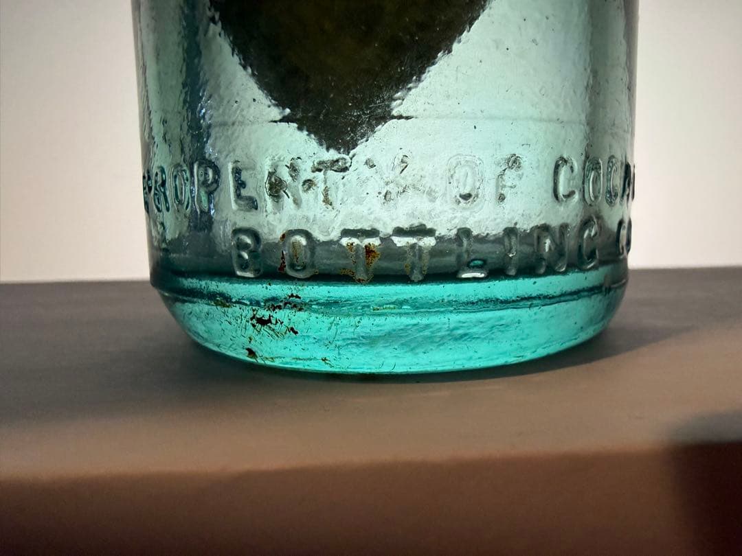 E9 秘蔵品　1900-10年代 コカコーラ ボトル ラベル付　瓶
