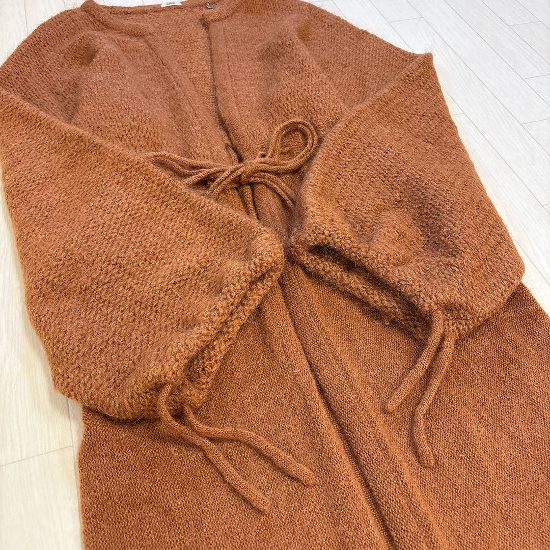 nowos ノーウォス Mohair long knit ロングカーディガン
