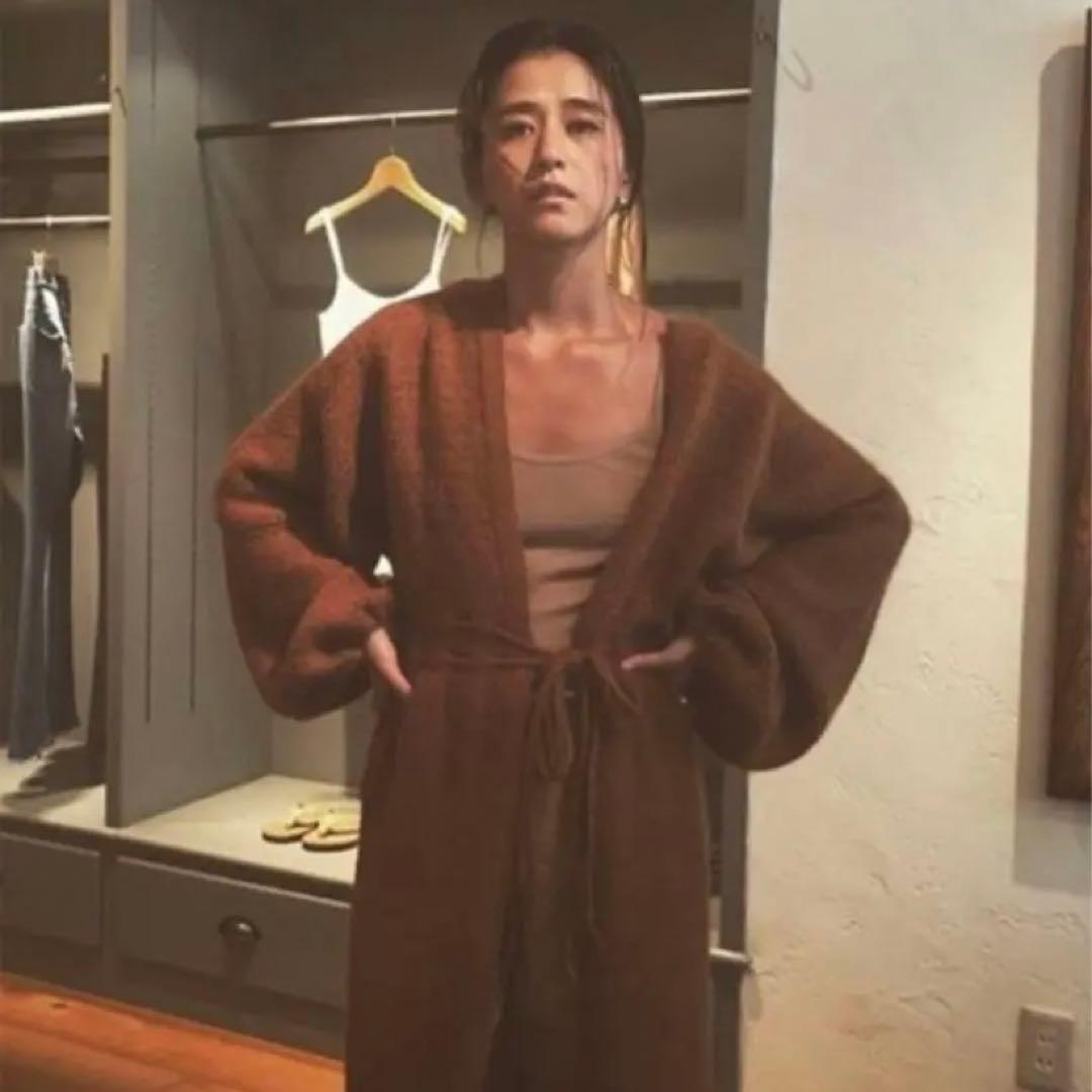 nowos ノーウォス Mohair long knit ロングカーディガン