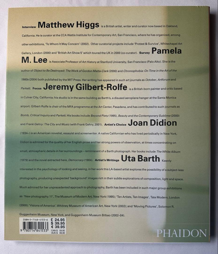 Uta Barth 写真集 Phaidon