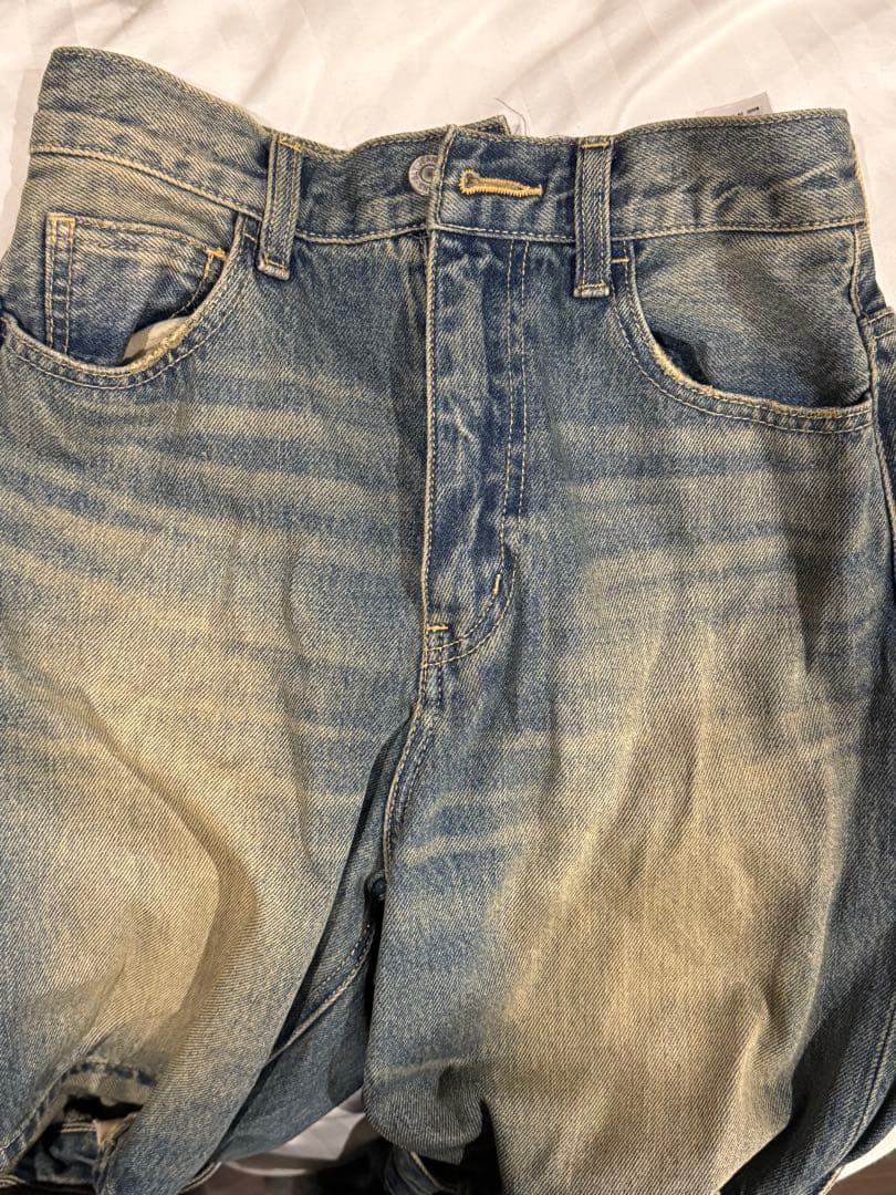 SLY J/W KNEE DENIM PT ジャストウエスト ニー デニム